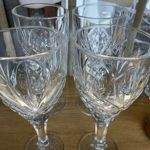 Set of four Dublin Crystal wine glasses